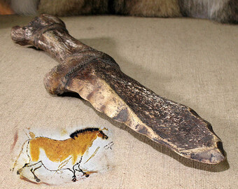 Actual image of a bone knife (knife made from carving a bone)
