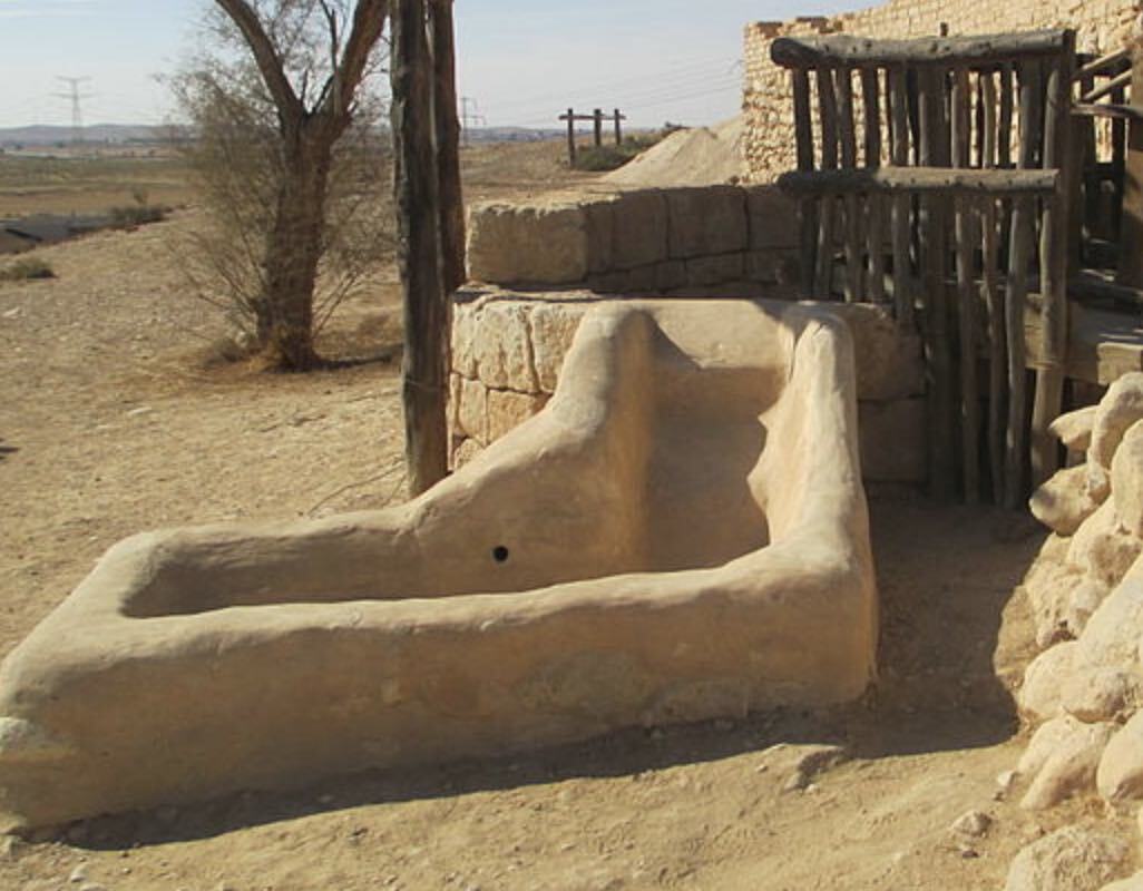 Image of a trough at the well.