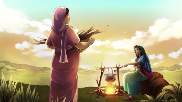 iBIBLE image of Lot's daughters pregnant