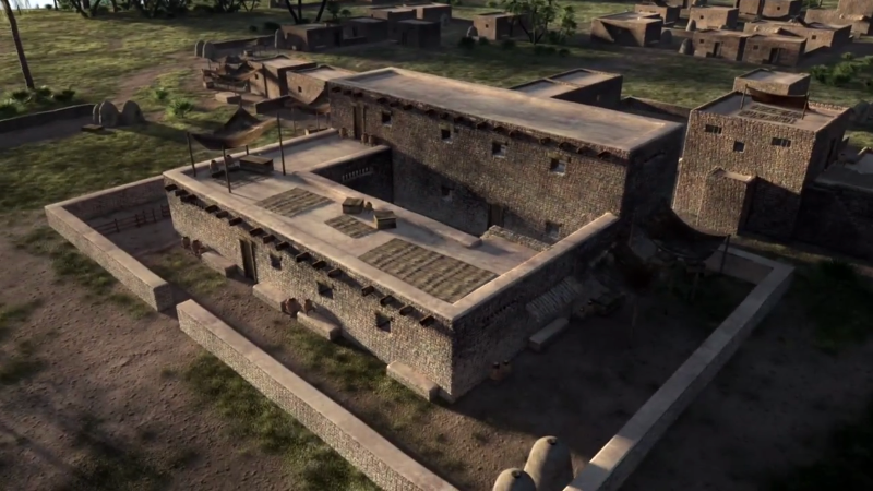 reconstruction of Joseph's estate based on archaeological findings of the city of Avaris