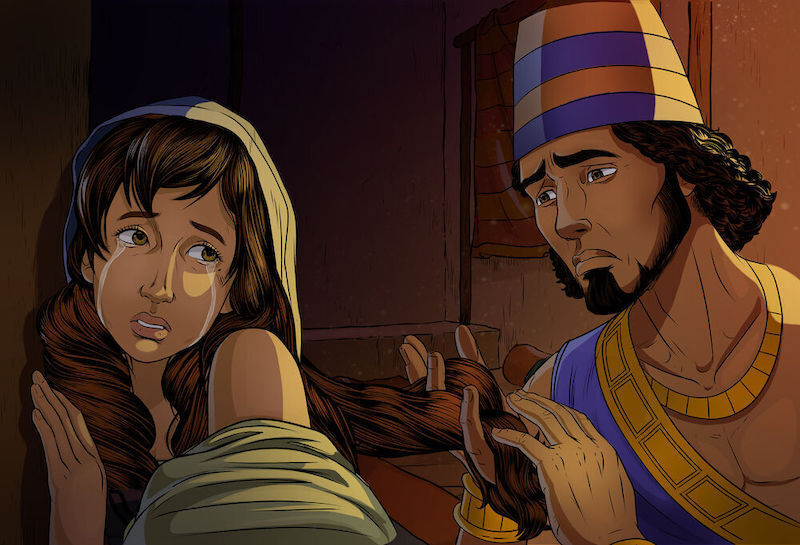  Image iBIBLE Chapter 16. Shechem attempts to comfort Dinah