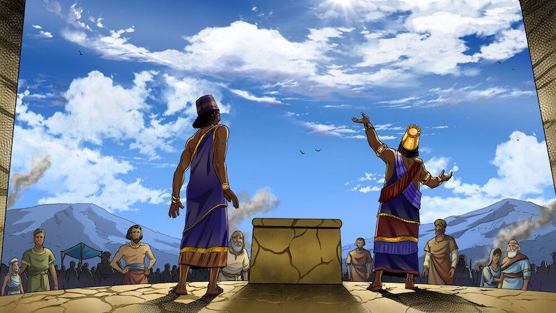 Animation from iBIBLE Chapter 17. Hamor talks to the men of Shechem