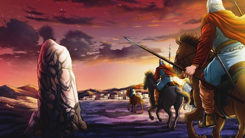 Herod's soldiers gallop toward Bethlehem.