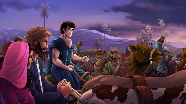 iBIBLE chapters 8-11 image of Abram and Lot riding exploring the land