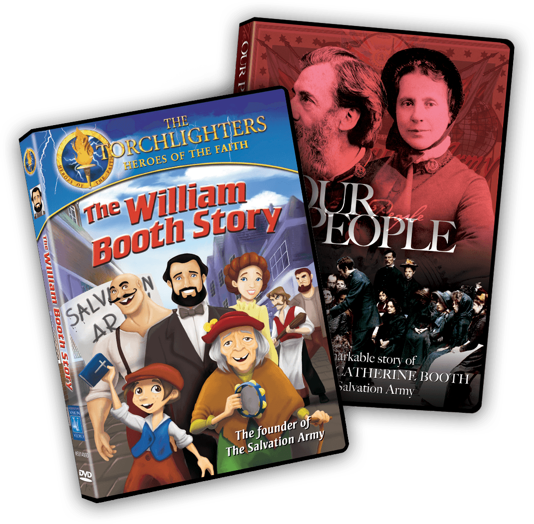 Two DVDs: The William Booth Story and Our People: The remarkable story of William and Catherine Booth, and The Salvation Army