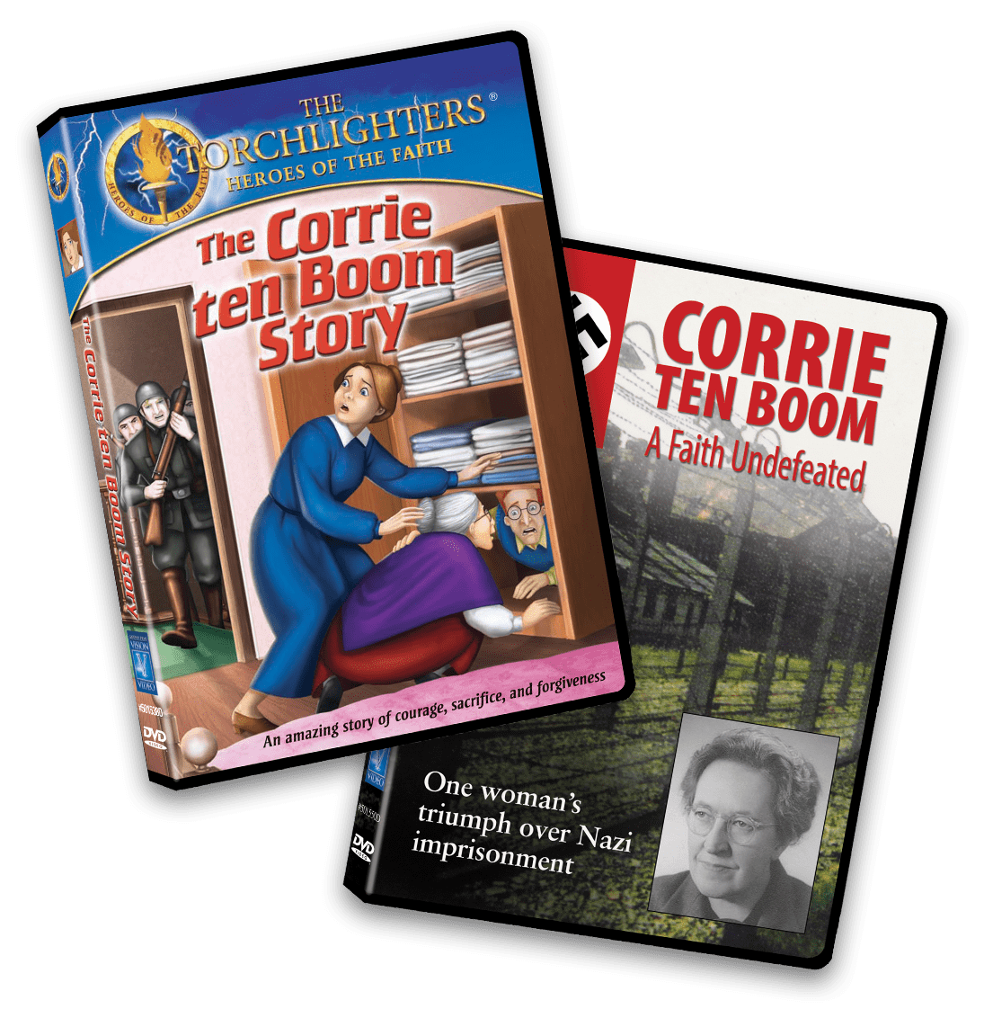 Two DVDs: The Corrie ten Boom Story and Corrie ten Boom: A Faith Undefeated