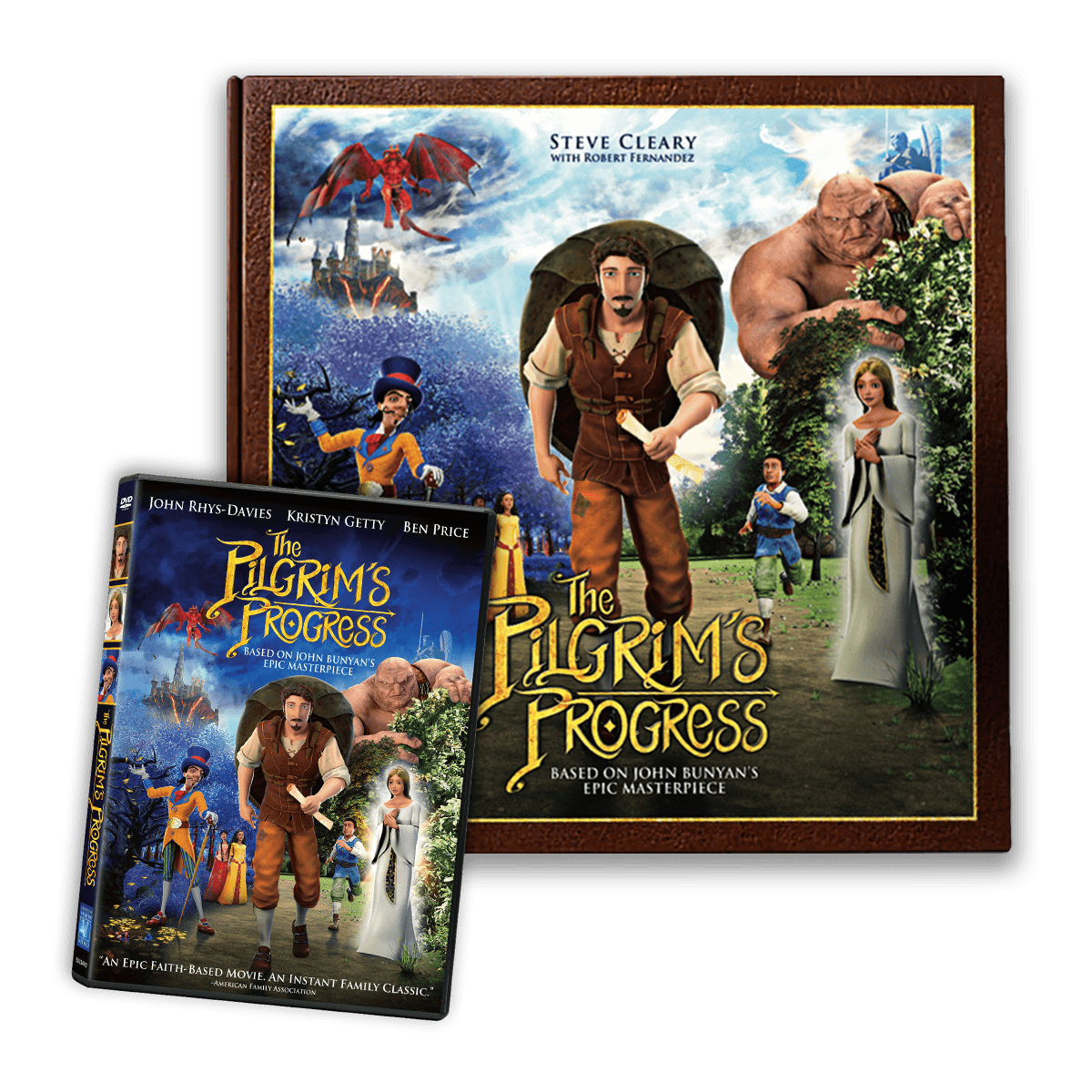 Pilgrim's Progress Illustrated Storybook cover & DVD cover